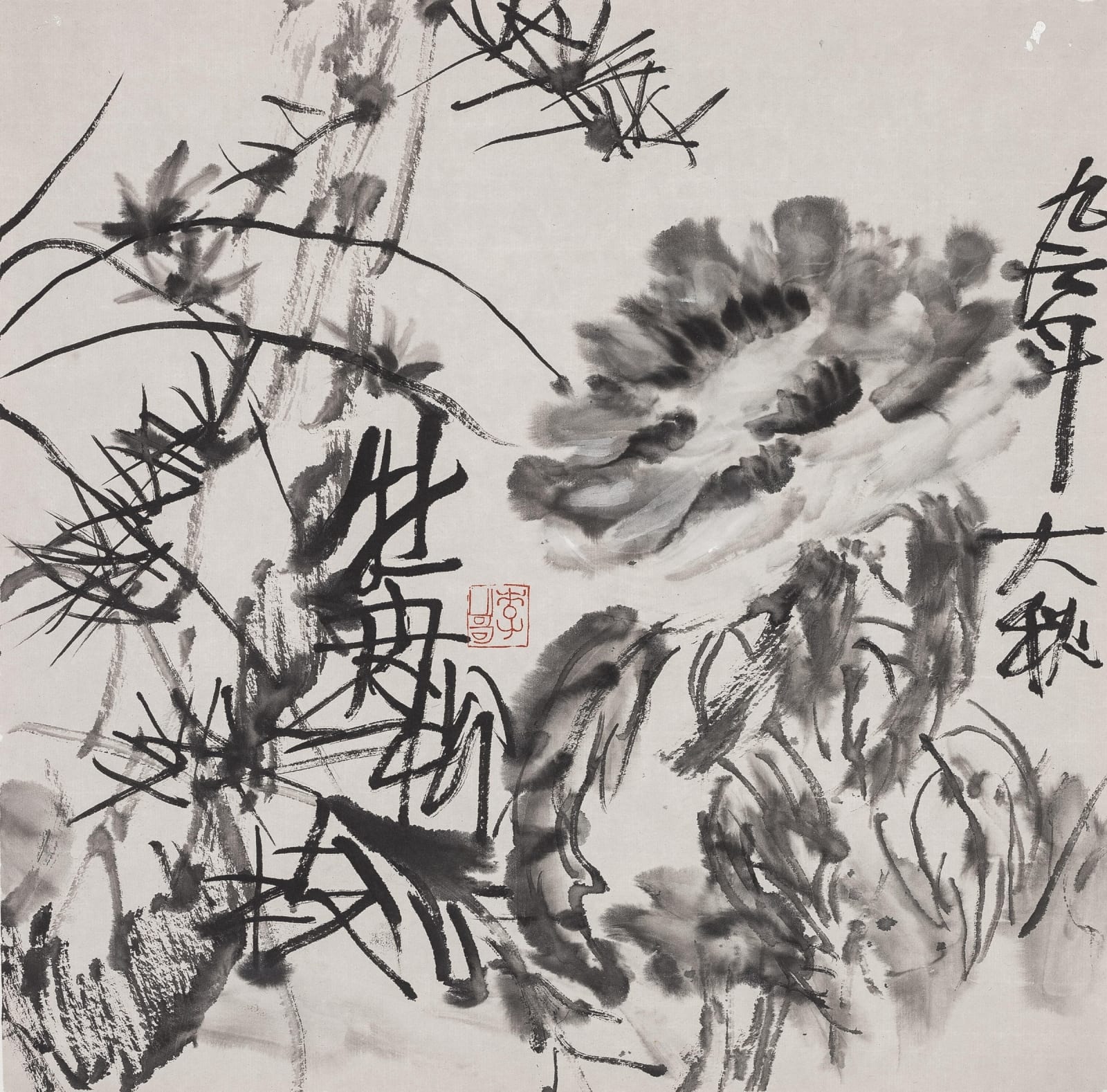 Li Jin 李津, Wild Cursive Series: Peony 狂草系列：牡丹, 1996